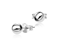 Silver Ball Stud Earrings STS-1024-5
